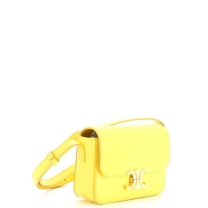 Pre-Owned Celine Nano Triomphe Shoulder Bag Smooth Calfskin