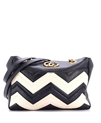 Pre-Owned Gucci Medium Gg Marmont Chain Tote Matelasse Leather