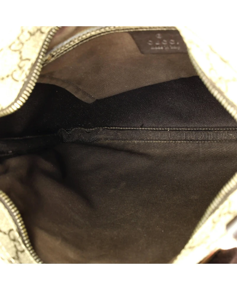 Pre-Owned Gucci Medium Front Zip Flat Messenger Bag Gg Coated Canvas