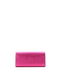 Pre-Owned Saint Laurent Long Classic Monogram Clutch Metallic Calfskin