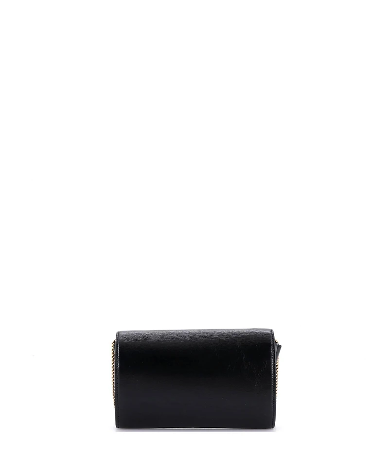 Pre-Owned Saint Laurent Uptown Chain Wallet Leather