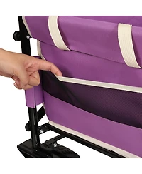 Streamdale Furniture 3-in-1 Folding Wagon Cart with Bench Seat, 500lbs Capacity