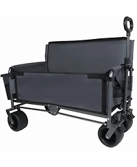 Streamdale Furniture 3-in-1 Folding Wagon Cart with Bench Seat