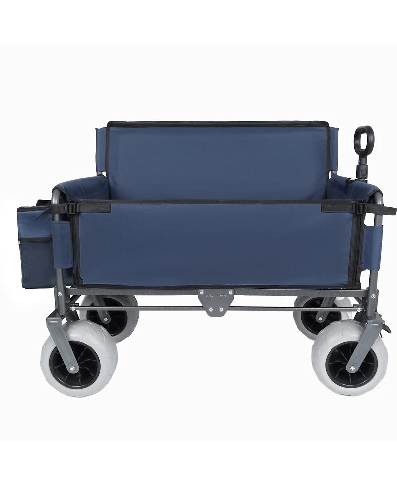 Streamdale Furniture 3-in-1 Folding Wagon with Bench Seat, 500lbs Capacity