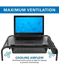 Mount-It! Metal Mesh Monitor Stand with Pull Out Drawer