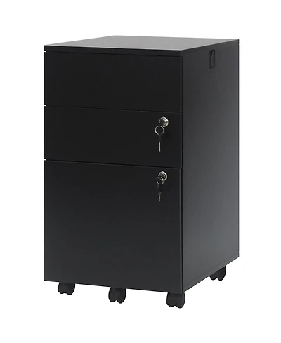 Slickblue Locking 3 Drawer File Cabinet Pedestal for Office Desk