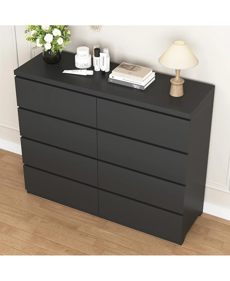 Streamdale Furniture 8-Drawer Modern Wood Dresser for Bedroom and Closet