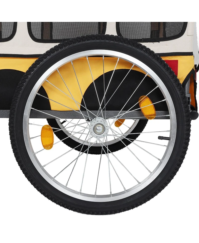 Streamdale Furniture Large Folding Dog Bike Trailer Heavy-Duty Steel Frame