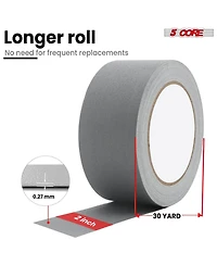 5 Core Gaffers Tape 2 Inch 30 Yards Professional Pro Gaff Tape Non Reflective Water Resistant