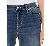 Liverpool Los Angeles Petite Kennedy Mid-Rise Straight Jeans