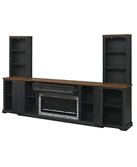 Streamdale Furniture 3-Piece Electric Fireplace Entertainment Center for TVs Up to 70"