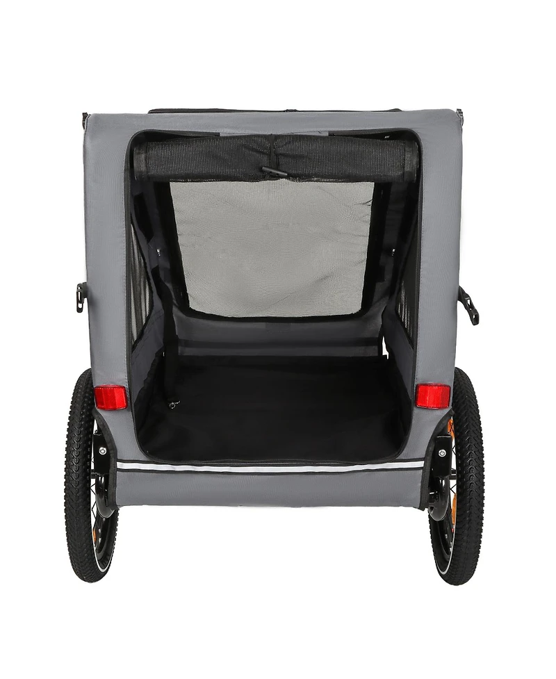 Streamdale Furniture Pet Bike Trailer for Small and Medium Dogs, Foldable with Quick Release Wheels