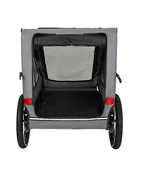 Streamdale Furniture Pet Bike Trailer for Small and Medium Dogs, Foldable with Quick Release Wheels