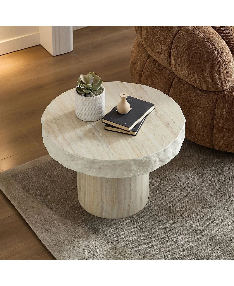 Streamdale Furniture Faux Mars Textural Pattern Coffee Table - No Assembly Required