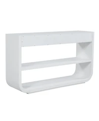 Streamdale Furniture Modern Curved Console Table with 3 Drawers and 2 Shelves
