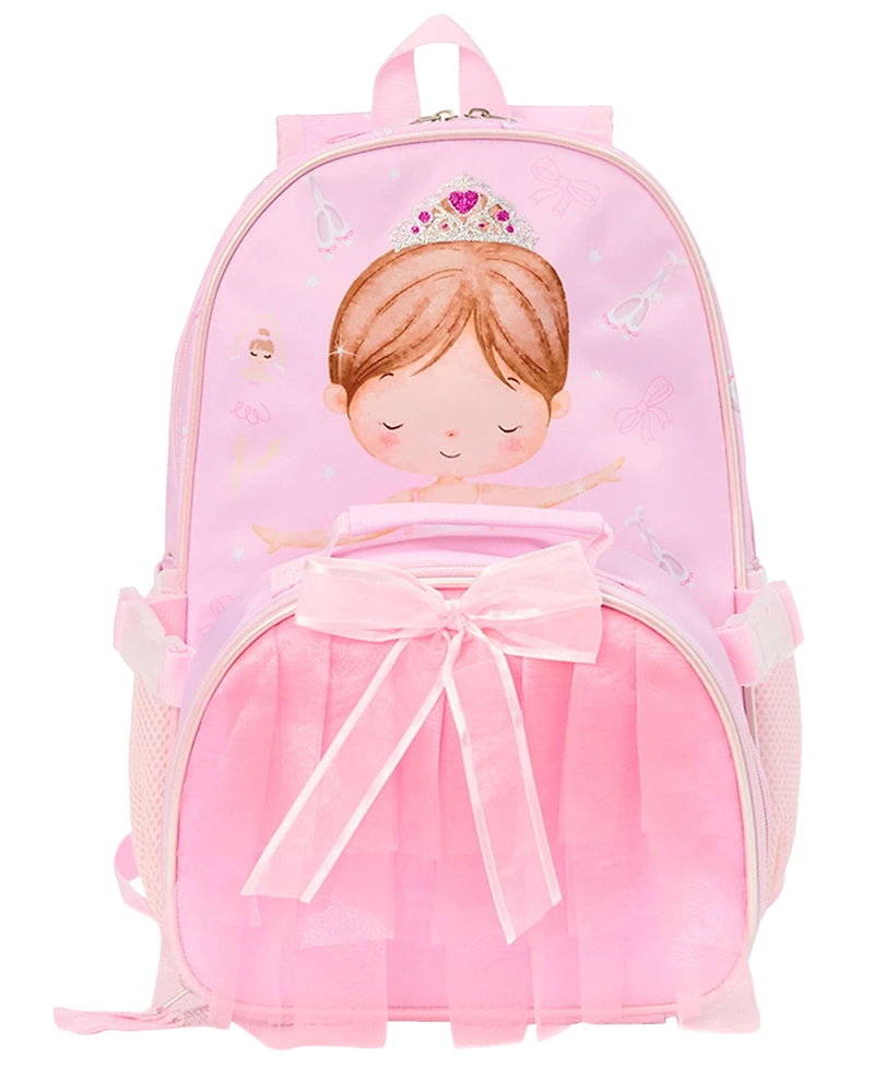 Biz & Bean Toddler Girls' Ballerina Preschool Backpack and Lunch Bag, 2-Piece Set