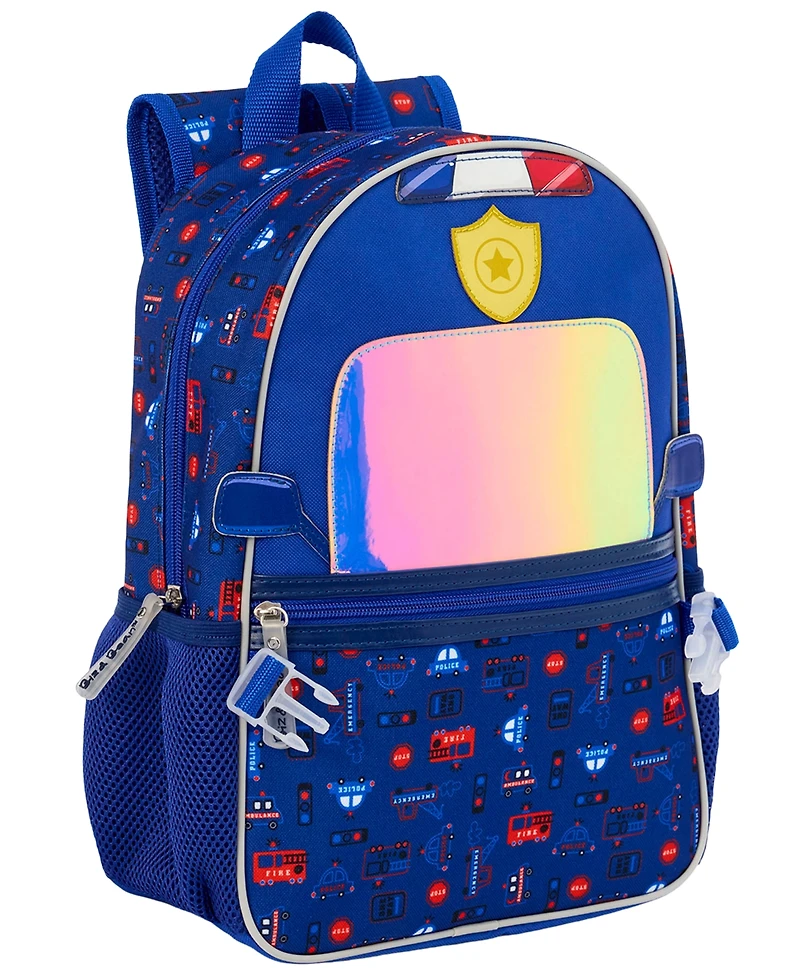 Biz & Bean Toddler Boys' Policeman Preschool Backpack and Lunch Bag, 2-Piece Set