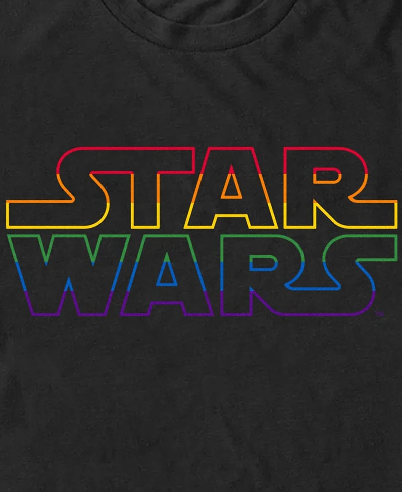 Design By Humans Men's Outline Rainbow Logo Short-Sleeve T-Shirt