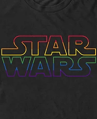 Design By Humans Men's Outline Rainbow Logo Short-Sleeve T-Shirt