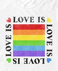 Design By Humans Men's Love Is Pride Short-Sleeve T-Shirt
