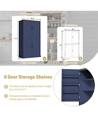 Streamdale Furniture Freestanding Kitchen Pantry Storage Cabinet with 2 Drawers and Adjustable Shelves