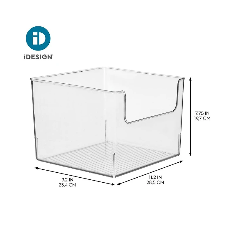 iDesign Large Cube Storage Bin for Pantry or Cabinet