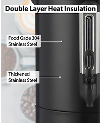 gaomon 12L Large Stainless Steel Coffee Urn with Double Wall Insulation for Wedding, Buffet, Catering, Events, Outdoor Bar