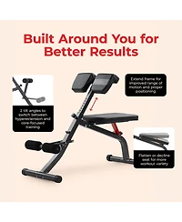 Sunny Health and Fitness Adjustable Roman Chair and Hyperextension Bench