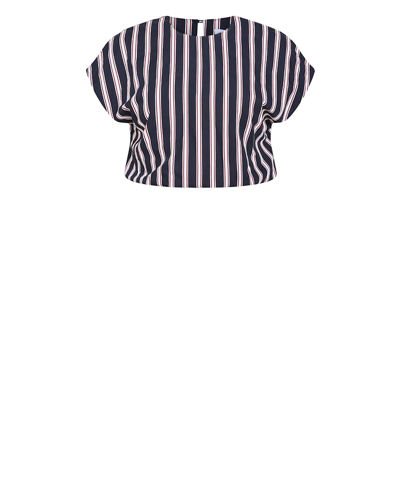 City Chic Women's Sarina Stripe Cotton Top
