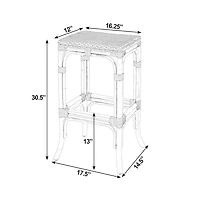 Butler Specialty Laguna Seat Height Rectangular Rattan Backless Bar Stool