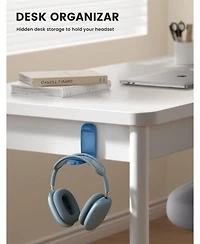 Lamicall Foldable Headphone Stand, Holder Hook Mount, Adhesive Hanger Clip Under Desk
