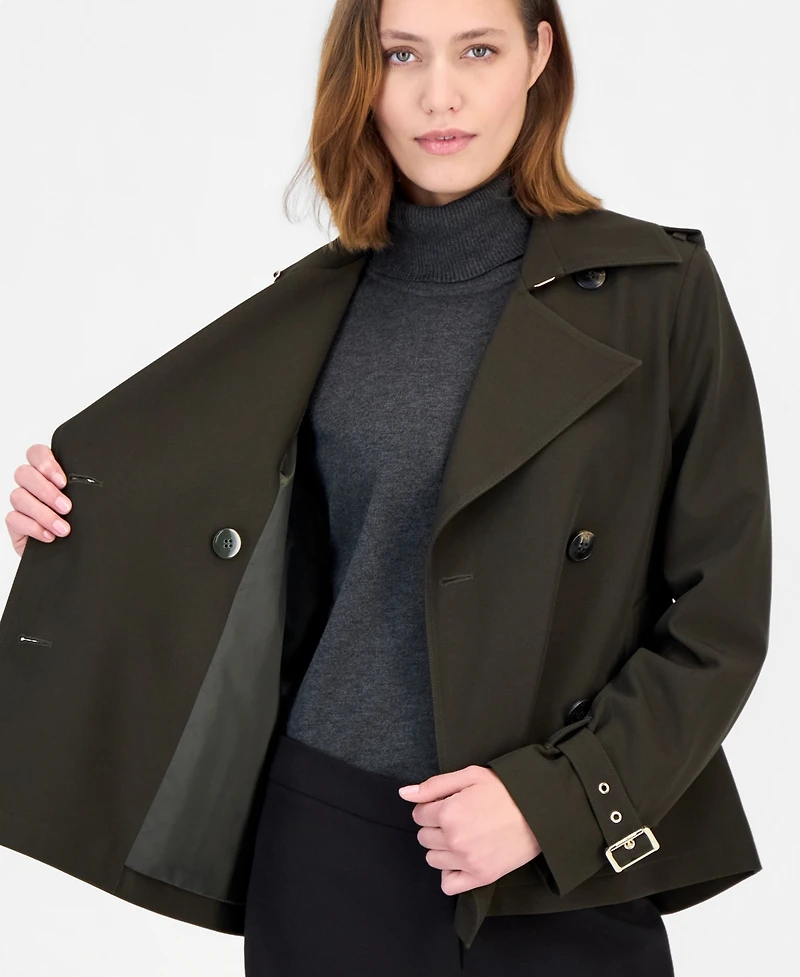 Michael Kors Women's Drapey Short Trench Coat