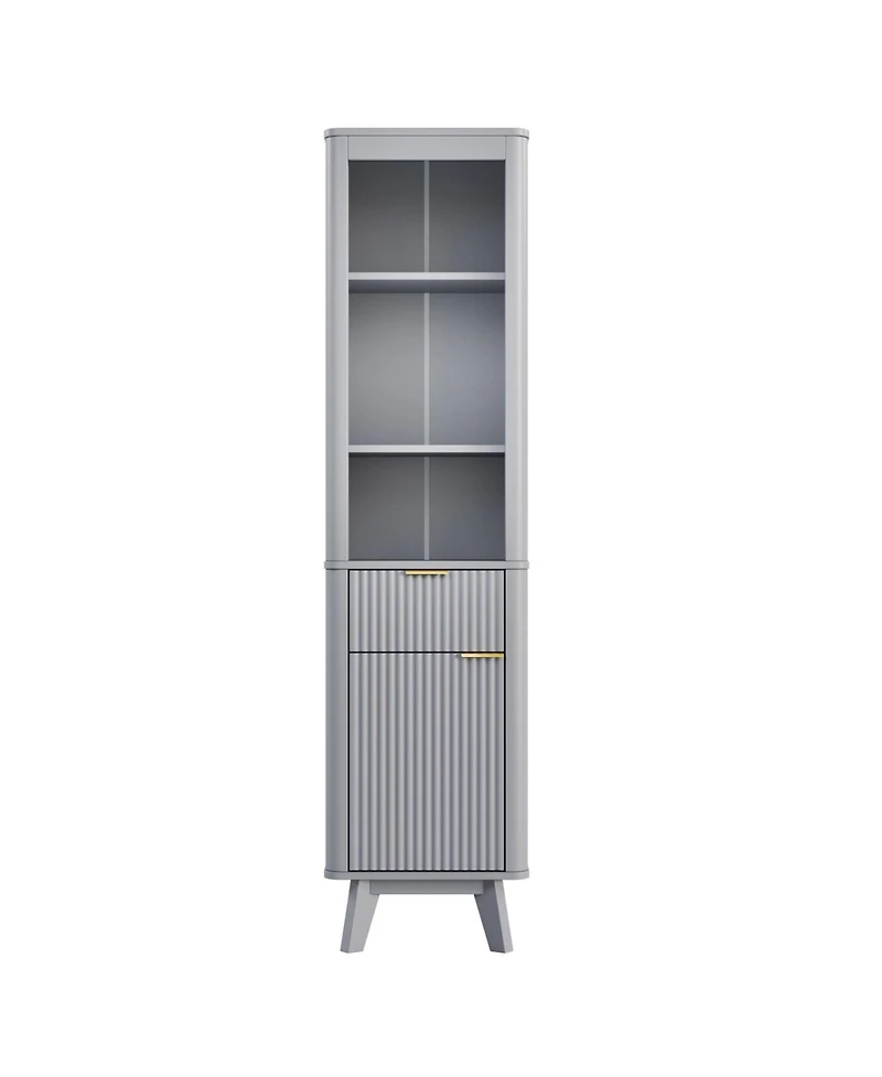 Phying Bathroom Storage Cabinet with Adjustable Shelves One Drawer and Door Multifunctional for Bathroom Living Room Entryway Kitchen