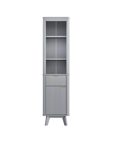 Phying Bathroom Storage Cabinet with Adjustable Shelves One Drawer and Door Multifunctional for Bathroom Living Room Entryway Kitchen