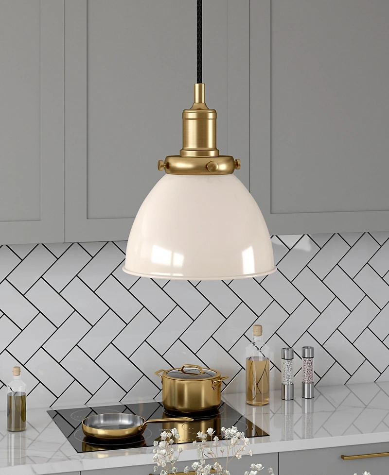 Hudson & Canal Madison 8" Wide Metal Pendant
