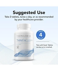 Theralogix TheraCal D2000 - Bone Health Support Supplement with Calcium, Magnesium, Vitamin D3, Vitamin K2 and Boron - 90-Day Supply - Nsf Certified
