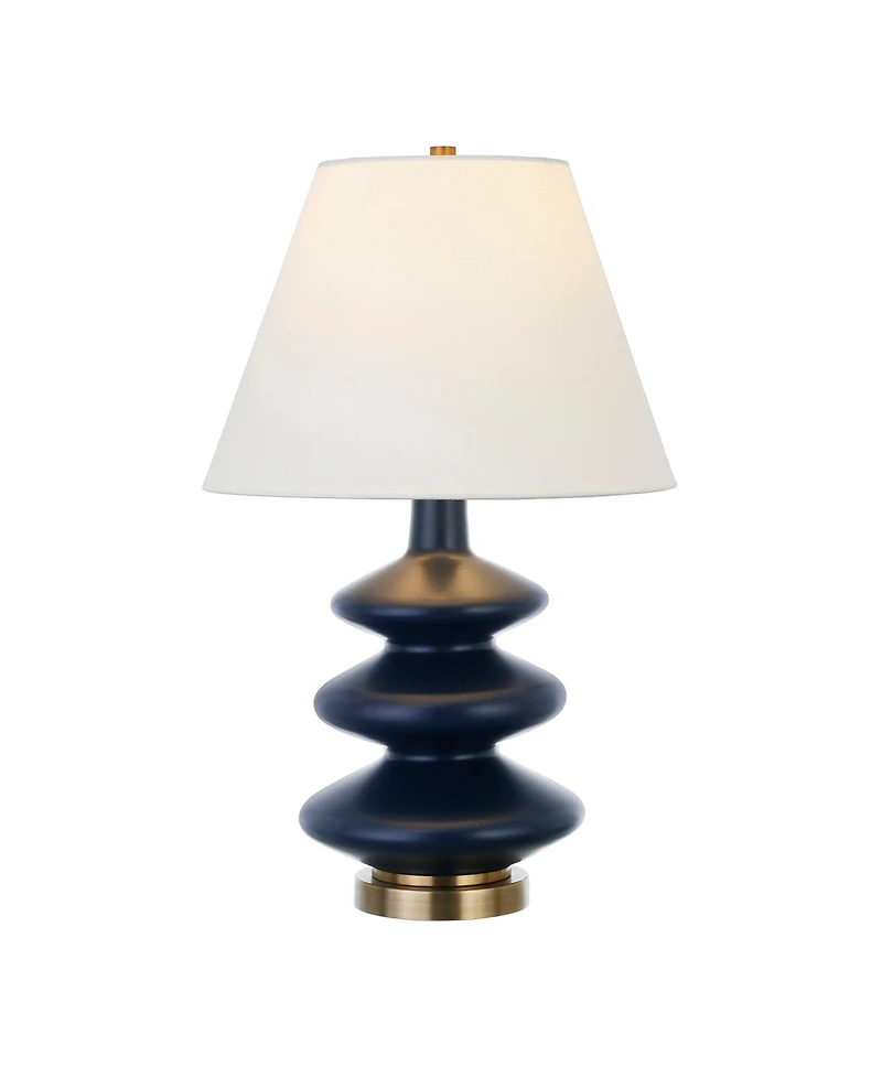 Hudson & Canal Carleta 26" Metal Tall Triple Gourd Table Lamp