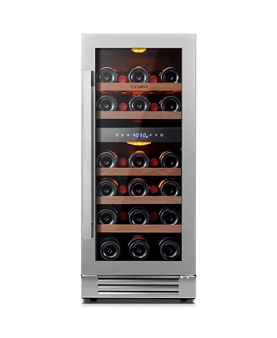 Ca'Lefort 15 inch Wine cooler Refrigerator , Dual Zone 28-Bottle 40-65degree(s)F,3 color Led, Built-in/Freestanding for home 3.2 cu.ft