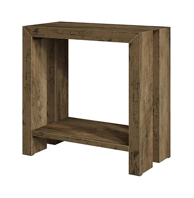 Slickblue Compact End Table with Bottom Shelf for Small Spaces