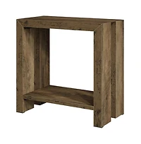 Slickblue Compact End Table with Bottom Shelf for Small Spaces