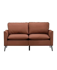 Streamdale Furniture Nordic Retro Leather Cat Paw Loveseat and Single Chair Set