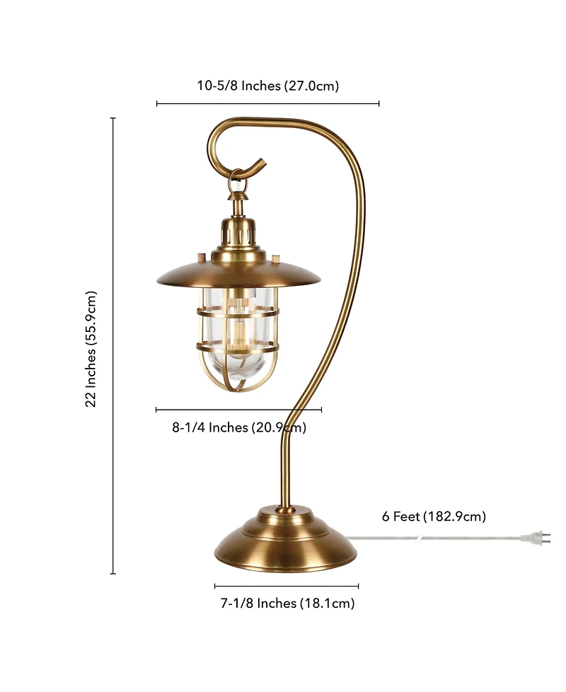 Hudson & Canal Bay 22" Metal Tall Nautical Table Lamp