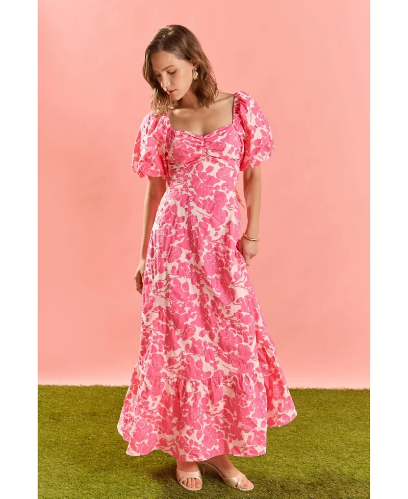 Women's Floral Print Maxi Dress