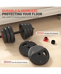 Fed Fitness Adjustable Dumbbells Set, 80LB (40 Lb Pair) Free Weight Set with Connector, 2 in 1 Dumbbells Set Used as Barbell, Kettlebells
