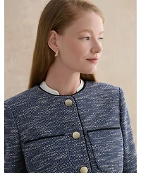 Hobbs London Women's Aleena Cropped Textured Jacket