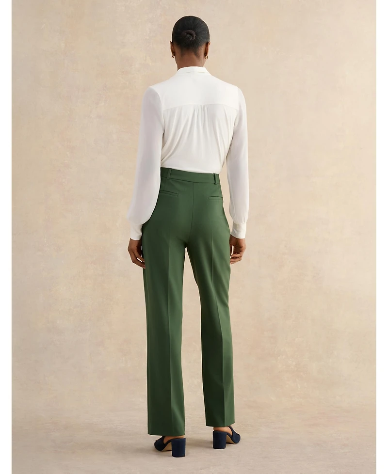 Hobbs London Women's Bess High Waisted Straight Leg Trousers