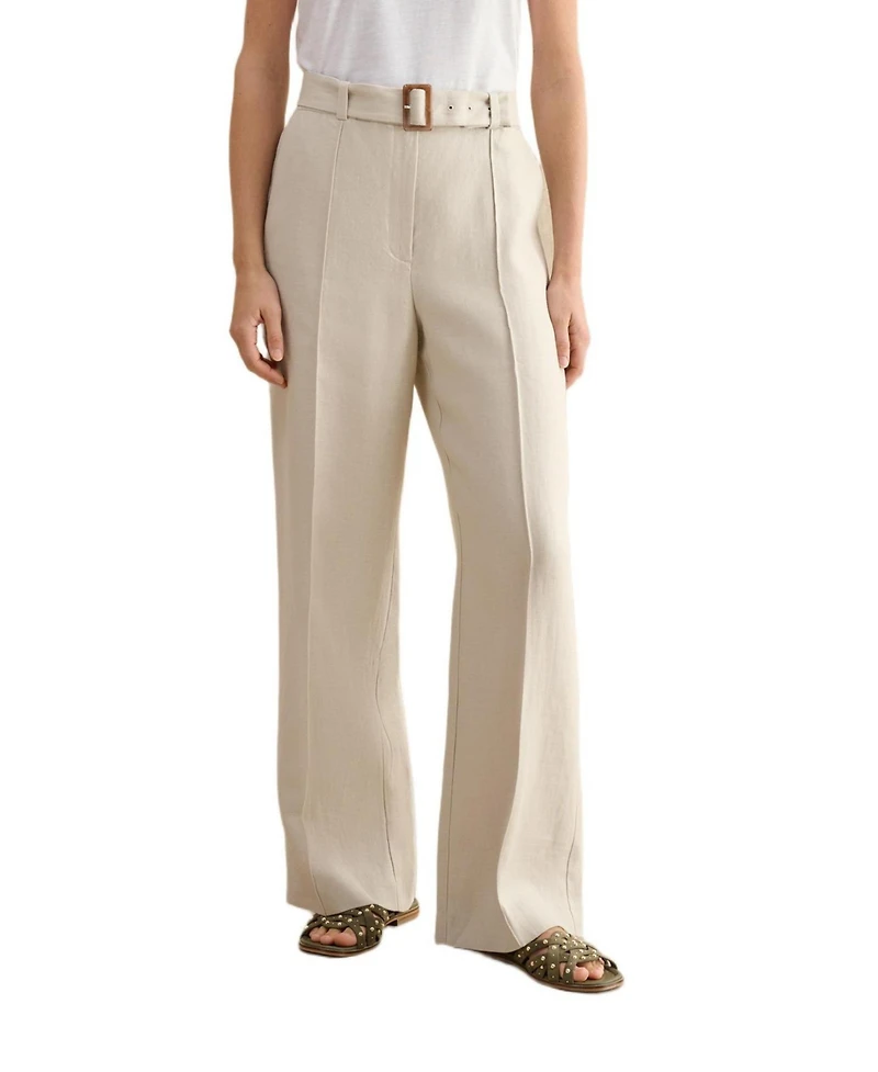 Hobbs London Women's Zainah High Waisted Wide Leg Trousers