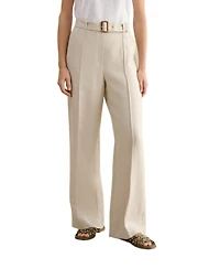 Hobbs London Women's Zainah High Waisted Wide Leg Trousers