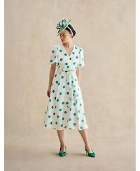 Hobbs London Women's Barrington Polka Dot Midi Dress