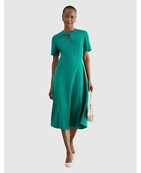 Hobbs London Women's Ariela Twist Detail Midi Dress